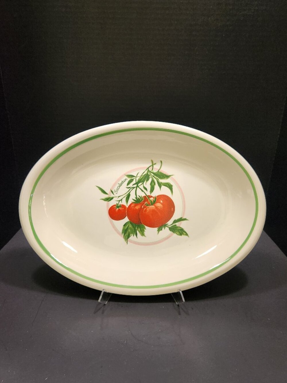 Vintage Large La Primula "Esculentum" (Tomatoes) Oval Serving Platter 16"x 11.5"